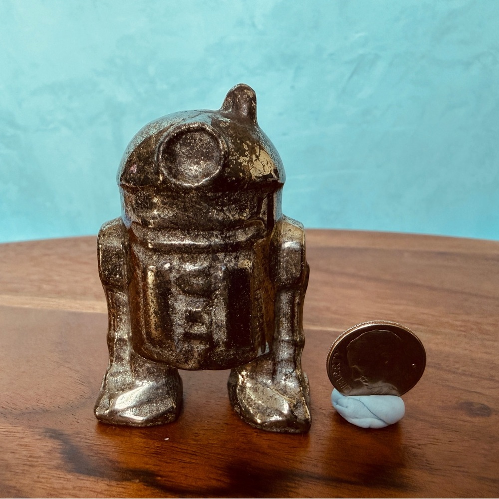 Natural Pyrite Stone R2D2 Star Wars "Fool's Gold" Determination Energy Gift